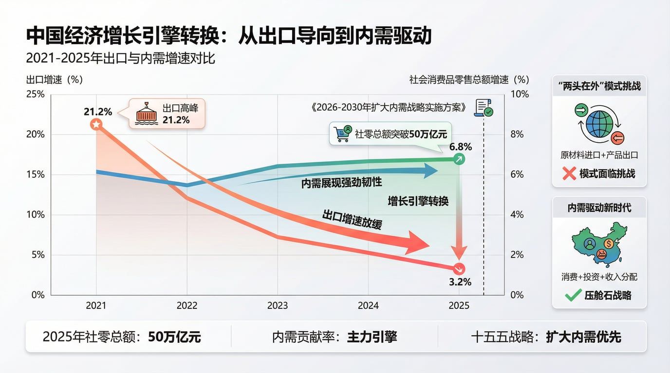 2026年中国靠内需创新应对全球经济放缓，稳住全球经济大盘